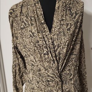 Snake print blouse.
